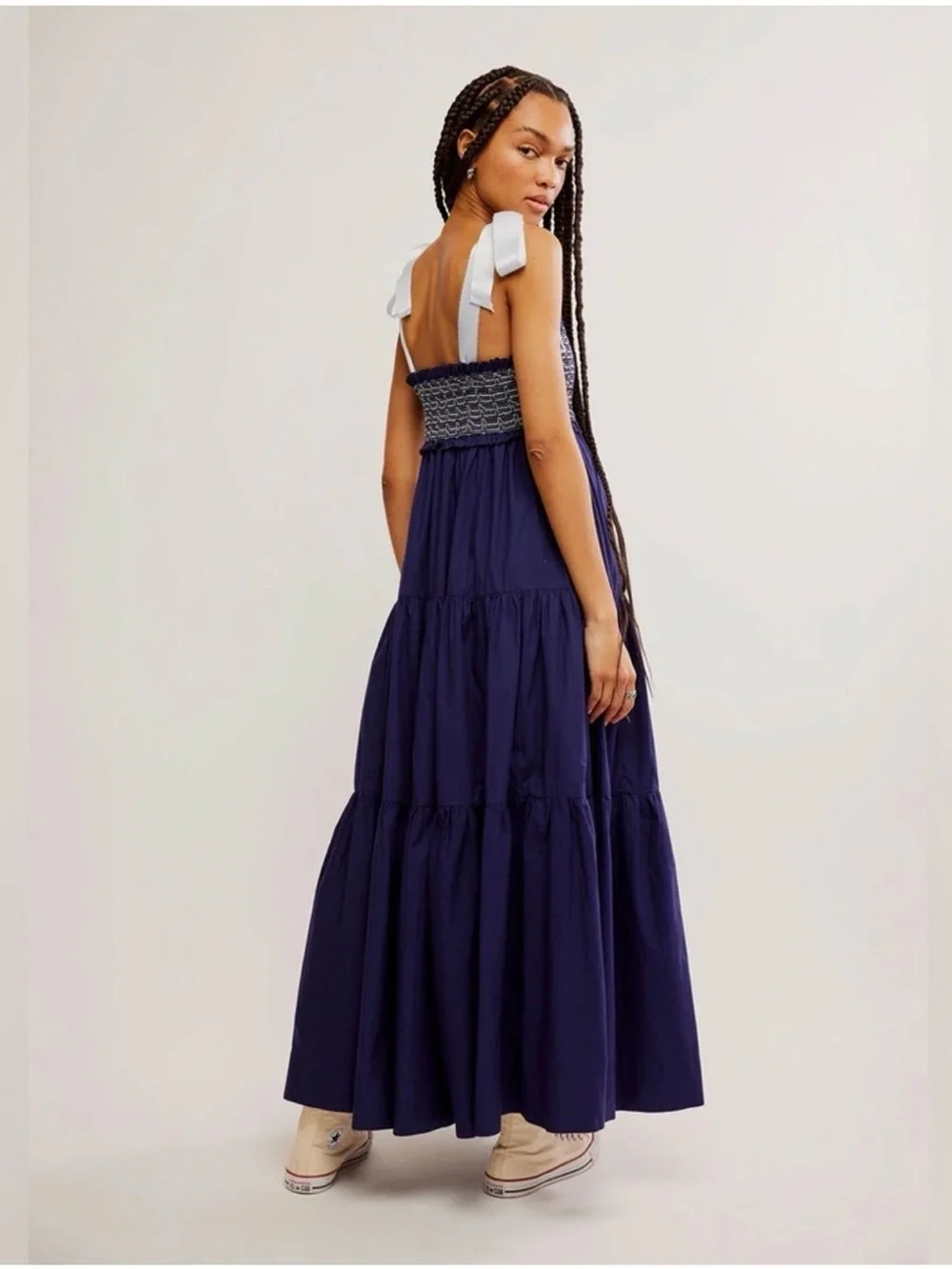 Free People Bluebell Solid Maxi Dress in Eclipse Medium New With Tags